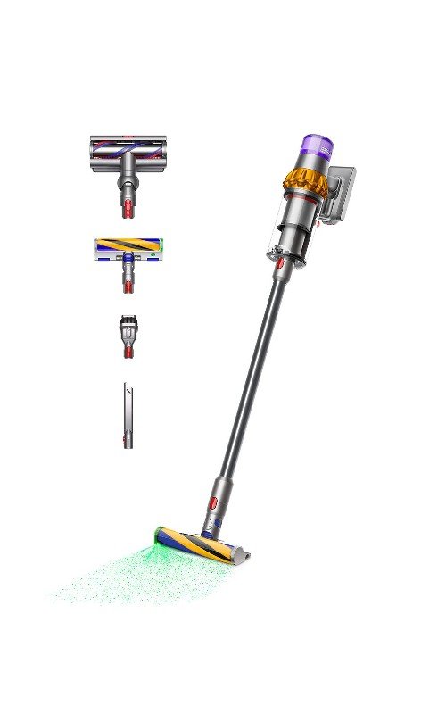 שואב אלחוטי עם תאורת LED לגילוי אבק מיקרוסקופי Dyson V15 Detect Absolute New SV47