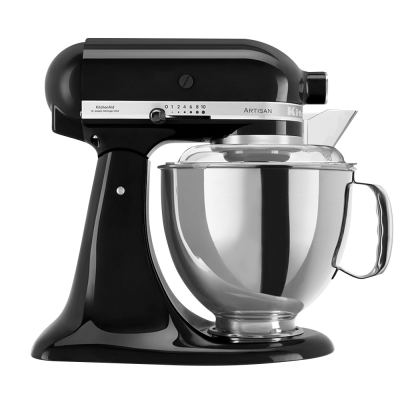 מיקסר עם זוג קערות בנפחים שונים KitchenAid 5KSM175EOB צבע שחור - אחריות ע"י היבואן הרשמי