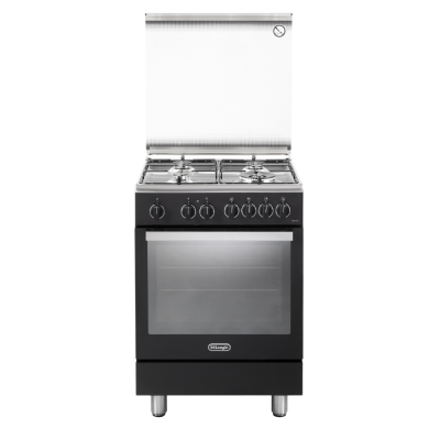 תנור משולב כיריים 4 להבות  60 ס"מ שחור פחם Delonghi PEMA64L