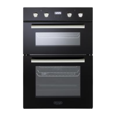 תנור בנוי דו תאי 60 ס"מ  זכוכית שחורה דגם DeLonghi DBIS87EDN