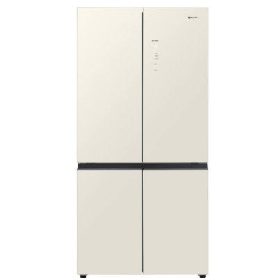 מקרר 4 דלתות מקפיא תחתון 600 ליטר נטו Electra EL685GBG עם מפסק תאורה באישור מכון צומת - גימור זכוכית בז' אחריות ע"י היבואן הרשמי