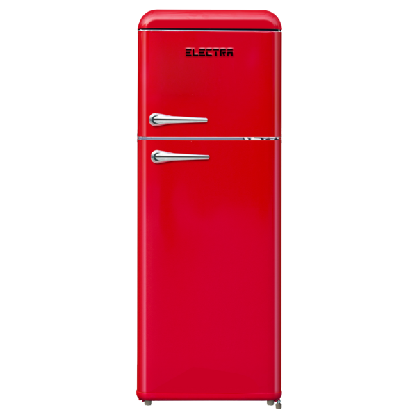 מקרר מקפיא עליון רטרו 208 ליטר Electra ELR210R - גימור אדום אחריות ע"י היבואן הרשמי