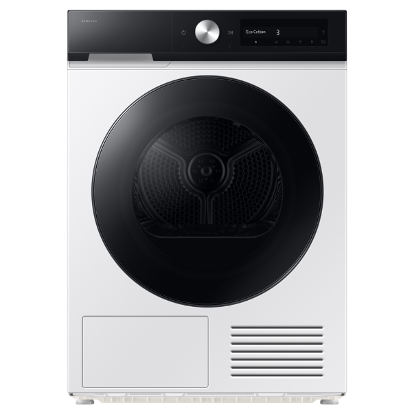 מייבש כביסה פתח חזית 9 ק"ג קונדנסור Samsung Bespoke DV90DB7845GE Heat Pump - צבע לבן אחריות ע"י סמסונג ישראל