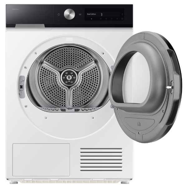 מייבש כביסה פתח חזית 9 ק"ג קונדנסור Samsung Bespoke DV90DB7845GE Heat Pump - צבע לבן אחריות ע"י סמסונג ישראל – תמונה 2