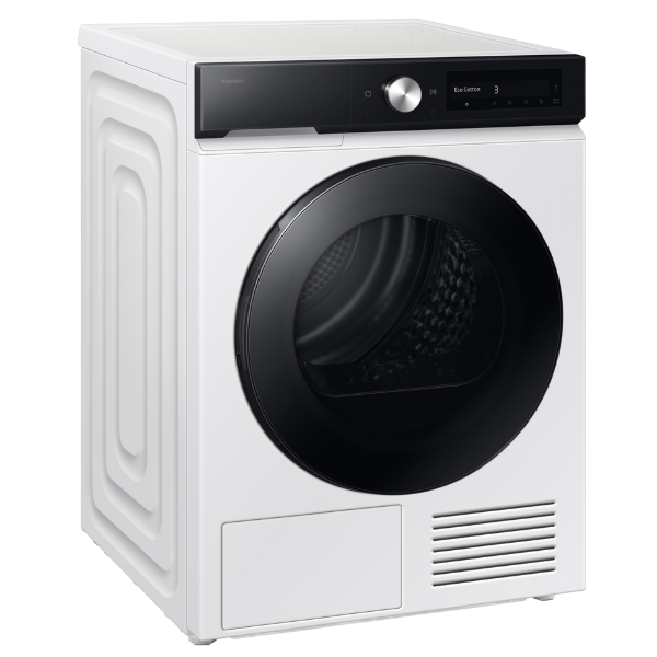 מייבש כביסה פתח חזית 9 ק"ג קונדנסור Samsung Bespoke DV90DB7845GE Heat Pump - צבע לבן אחריות ע"י סמסונג ישראל – תמונה 3