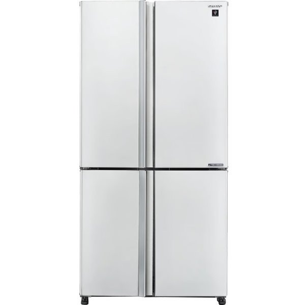 מקרר 4 דלתות מקפיא תחתון 525 ליטר נטו Sharp SJ-8570-WH עם התקן שבת מובנה - גימור לבן אחריות ע"י היבואן הרשמי