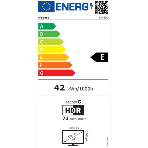 טלוויזיה הייסנס Hisense 43" 43A69Q Smart TV 4K – תמונה 2