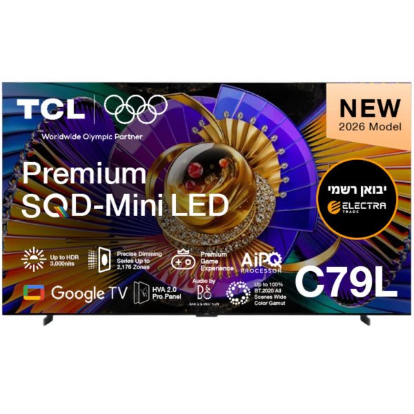 טלוויזיה TCL 85" 85C79L SQD-Mini LED Google TV 4K