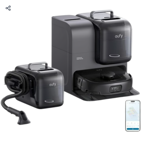שואב אבק רובוטי משולב Anker Eufy E28 Omni - צבע שחור שנתיים אחריות ע"י היבואן הרשמי