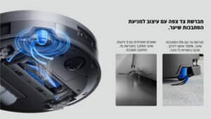 שואב אבק רובוטי ECOVACS DEEBOT X11Omni Cyclone - גימור ברונזה מטאלי שלוש שנות אחריות ע"י היבואן הרשמי  Mark Shop