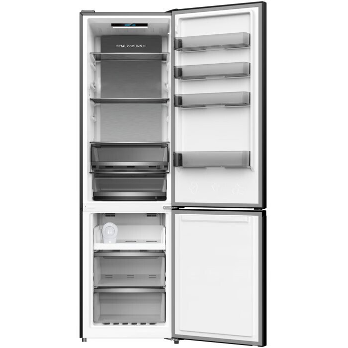 מקרר מקפיא תחתון קו אפס 405 ליטר Kitchen Fit Metal Cooling Electra EL49GW עם מדחס Inverter - גימור זכוכית לבנה – תמונה 3